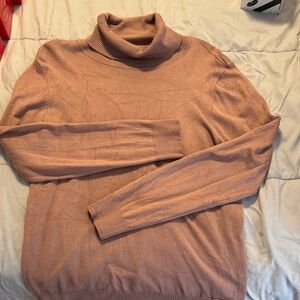 Calvin Klein Women’s turtle neck Sweater - Tan